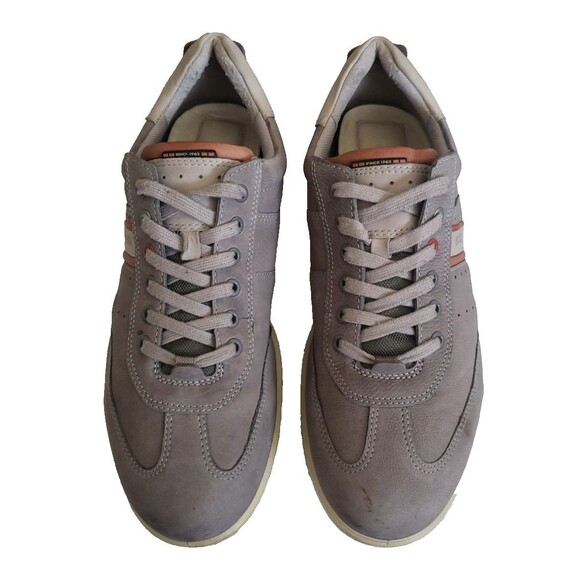 Ecco Chander Gray Nubuck Leather Casual Lace Up Sporty Sneakers Size 9-9.5 43 EU
